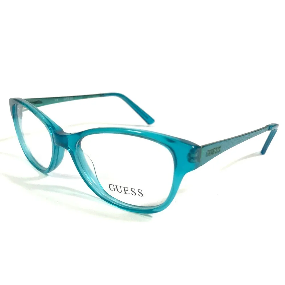 Guess Eyeglasses Frames GU9135 089 Clear Blue Cat Eye Full Rim 48-15-130